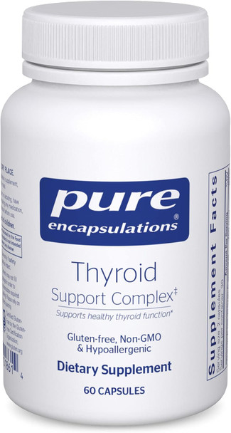 Pure Encapsulations Thyroid Support Complex - Supports Thyroid Health - Antioxidant Infusion - With Ashwagandha & Iodine - Non-Gmo & Vegetarian - 60 Capsules Pure Encapsulations Thyroid Support Complex - Supports Thyroid Health - Antioxidant Infusion - With Ashwagandha & Iodine - Non-Gmo & Vegetarian - 60 Capsules