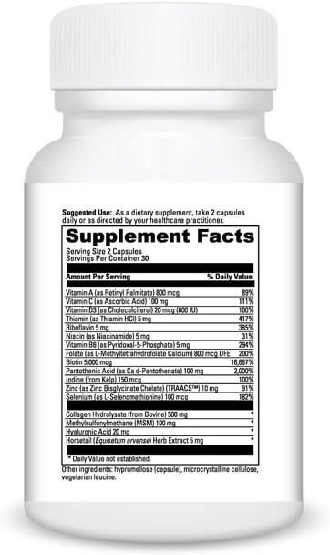 Hair Lashes Skin Nails Supplement To Promote Full Hair Glowing Skin Lash Enhancement And Strong Nails Gmp Certified With Biotin Collagen Niacin Zinc Vitamin A C & D3 60 Capsules O’Lana Essential