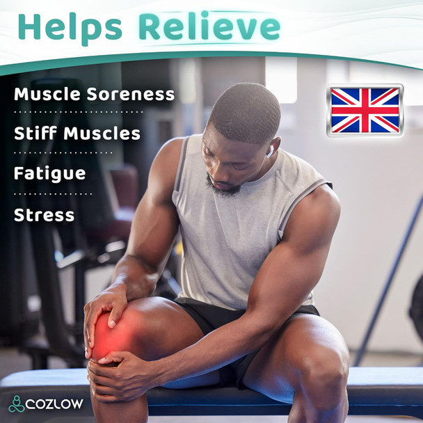 Muscle Roller Stick, Body Massage Stick, Myorelease Fascia Trigger Point Roller Tool W/ 9 Rollers & Non-Slip Handles For Deep Tissue Massage Pain Relief & Maximum Muscle Recovery - By Cozlow