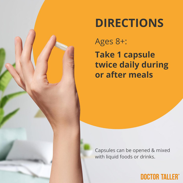 Nubest Doctor Taller - Bone Strength Supports, Enhance Immune System - Keto With Calcium, Vitamin D3, Vitamin K2, Amino Acids & Herbs For Children (8+) - 60 Vegan Capsules  1 Month Supply