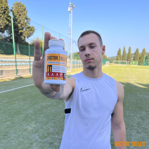 Nubest Doctor Taller - Bone Strength Supports, Enhance Immune System - Keto With Calcium, Vitamin D3, Vitamin K2, Amino Acids & Herbs For Children (8+) - 60 Vegan Capsules  1 Month Supply