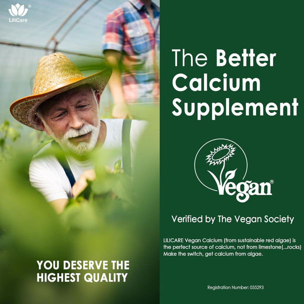 Plant Based Calcium Supplement 600Mg With Vitamin D3 K2, Zinc For Bone Strength, Sustainably Sourced Algae Calcium Magnesium 2:1 Ratio, Sugar Calcium Gummies 70+ Trace Minerals, Vegan, 60 Counts