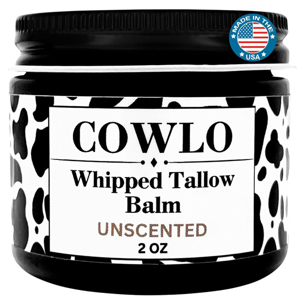 Whipped Tallow Balm For Skin - 100% Grass Fed Beef Tallow Face Moisturizer - Beef Tallow For Skin, Eczema, Baby Skin, And Beef Tallow For Face - Grassfed Beef Tallow - Unscented, 2Oz