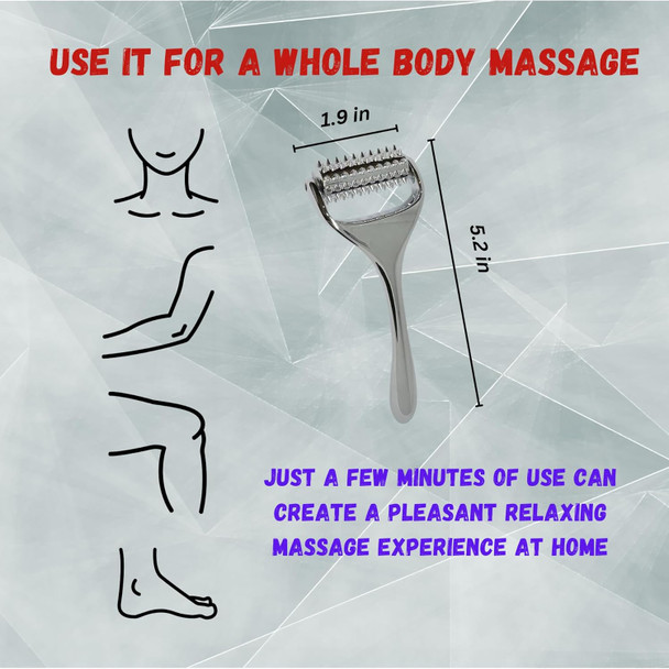 Acupuncture Massage Roller, Valentines Day Gift, Whole Body, Acupressure Roller For Skin And Muscle Relaxation, Stress & Pain Relief, Tension Release, Reflexology, Lymphatic Drainage, Great Gift
