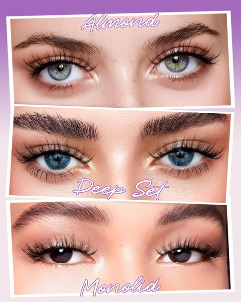 Beyelian Magnetic Eyelashes, Soft Natural Look Magnetic Lashes Kit, Magnets False Eyelashes With Applicator Reusable No Glue Needed Magnetic Eyelashes Kit Easy To Wear And Remove (1 Pair,Sme011)