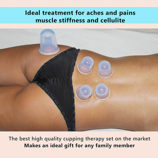 Silicone Cupping Therapy Set - By Dosensepro - Silicone Cupping Set Massage Therapy Cups For Arthritis, Pain Relief, Anti Aging, And Anti-Cellulite - Cupping Kit For Massage Therapy Cups