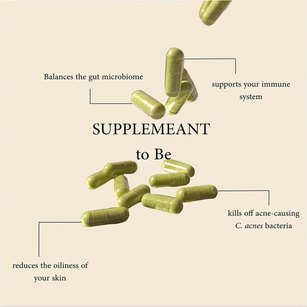 #Fobo Supplemeant To Be Acne Supplement  All Natural Daily Prebiotics Probiotics Vitamins Skin Mix With Zinc  Improve Clear Blemish-Radiant Skin Through Balancing Gut Health