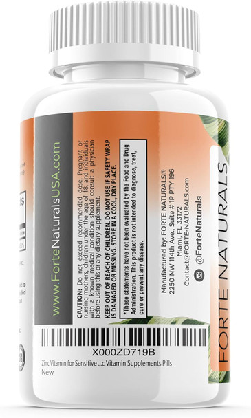 Zinc Supplements 50 Mg (100 Tablets) Specially Formulated For Sensitive Stomachs, Vitamins For Adults Daily Supplement Vegan, Non Gmo, Easy To Swallow Zink Vitaminas