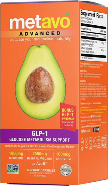 Advanced Glp-1 Metabolism Support – Boost Metabolism, Manage Glucose Spikes, & Enhance Energy – 90 Easy To Swallow Capsules