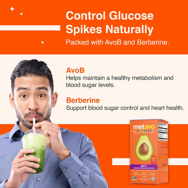 Advanced Glp-1 Metabolism Support – Boost Metabolism, Manage Glucose Spikes, & Enhance Energy – 90 Easy To Swallow Capsules