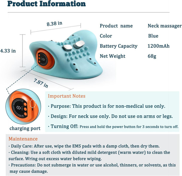 Neck Massager, Shiatsu Neck Massager With Heat Electric Shoulder & Cervical Massage For Pain Relief Deep Tissue Massage Pillow, 26° Angle Cervical Traction Device