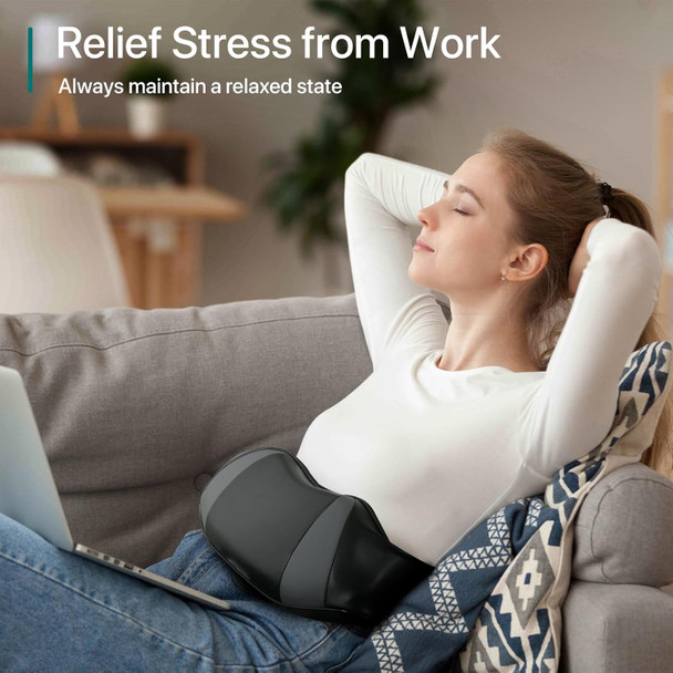 Neck Massager Roller With Heat Back Massager Deep Tissue，Neck And Shoulder Massager Pillow For Shoulder, Leg, Body Muscle Pain Relief Suitable For Use At Home/Office/Car