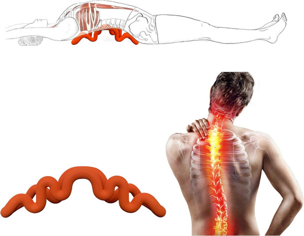 Back Deep Tissue Massager, Back Stretcher, Relieve Low Back Pain, Middle Back Pain And Sciatica, Athletes Muscle Recovery Tool
