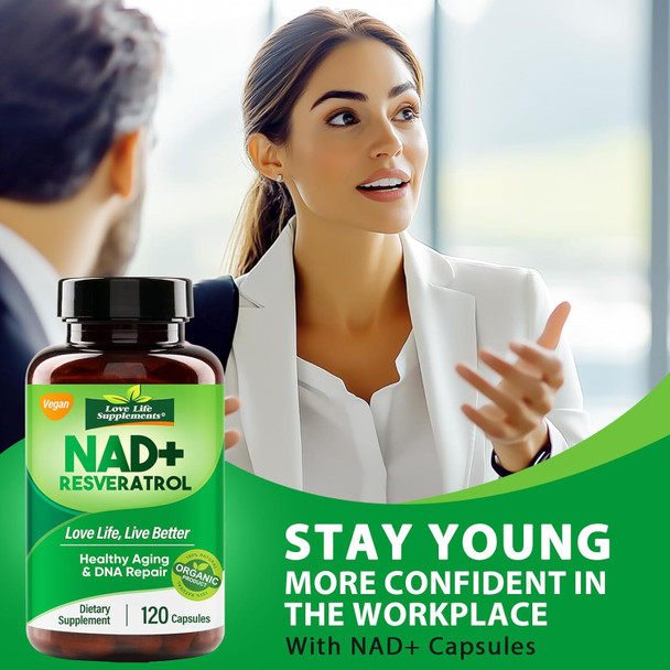 Liposomal Nad Supplement, Aging Defense, Brain Function, Highest Nad Pontecy, Energy And Dna Repair- Focusing On Healthy Metabolism And Vitality, 120 Capsules