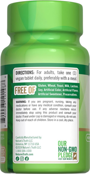 Nature'S Truth Folic Acid  800 Mcg  250 Tablets  Vegan, Non-Gmo & Gluten Supplement