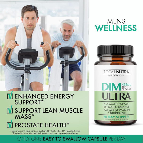 Dim Supplement: Dim Ultra 455Mg Diindolylmethane, Broccoli, Bioperine Natural Estrogen Blocker For Men, Female Hormone Balance For Women Menopause, Hormonal Acne, Pcos Support