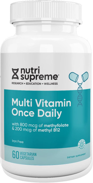 Nutri Supreme Multivitamin For Men And Women With Over 20 Vitamins And Minerals, Daily Nutritional Supplement For Immune Support, Kosher, Vegetarian, 60 Day Supply