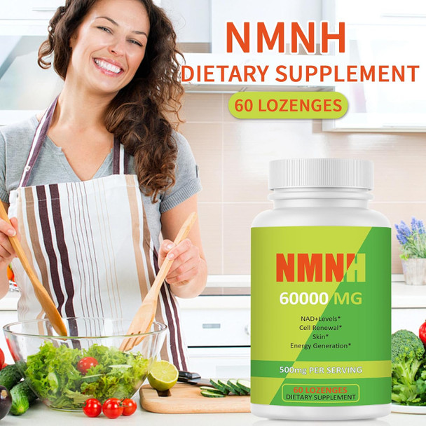 Nmnh 500Mg (Dihydronicotinamide Mononucleot), Nmn Supplement Alternative With Nr, Tmg, Resveratrol, Coq10, Nad Supplement, Energy, Boost Nad+ Levels, 60 Capsules