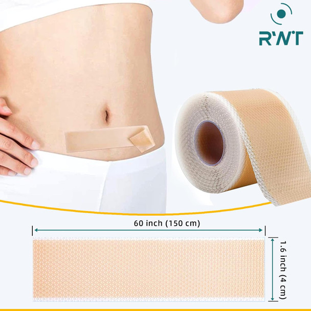 Silicone Scar Sheets, Silicone Scar Tape For Surgical Scars - 60" X 1.6" Roll - 1.5M, Medical Grade Reusable Scar Removal For Keloid, C-Section, Tummy Tuck, And Acne