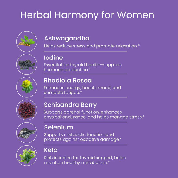 Wellpath Soothe Hormone Balance For Women + Cortisol Supplement  Thyroid Support For Women  Mood Support & Metabolism Booster  Adrenal Support  Rhodiola, Selenium, Iodine, Kelp  Adaptogens, 60 Ct
