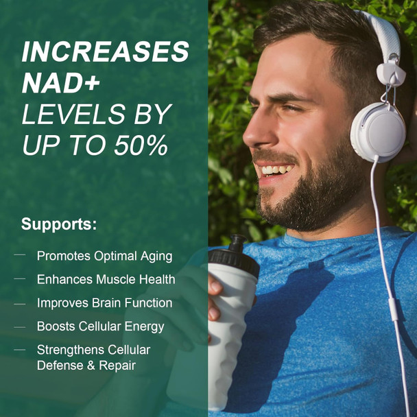 Nad+ Supplement 900Mg- Nicotinamide Riboside, Liposomal Resveratrol, Quercetin - Promotes Vitality & Cognitive Function (1)