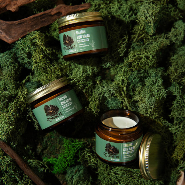 Herb-Infused Beef Tallow Sun Balm Spf 30 With Premium Natural Fragrance (2Oz) 65G  Non-Nano Zinc,  Grass-Fed, Pasture-Raised Beef Tallow From American Small Farms  Daily Use Organic Skin Moisturizer + Sunscreen  Handmade In Usa