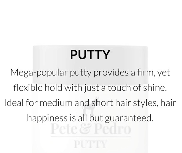 Pete and Pedro Putty - Hair Putty for Men with Strong Hold and Matte Finish {Featured on Shark Tank!}}