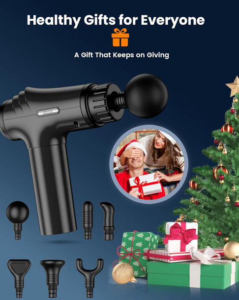 Ayura Massage Gun Deep Tissue, Percussion Muscle Massager Gun, Handheld Back Massager For Pain Relief, Mini Massage Gun With 30 Speeds And 6 Heads For Athletes Men Women