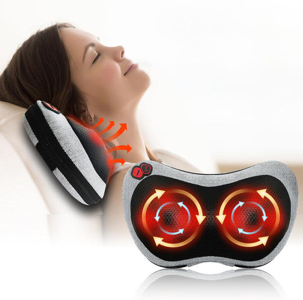 Shiatsu Neck Massage Pillow,Neck And Back Massager With Heat,Massage Pillow For Back, Neck, Shoulder, Leg, Foot, For Men Women Mom Dad, Stress Relax At Home Office And Car