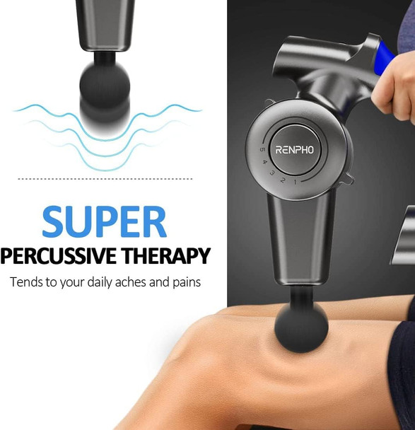 Renpho R4 Massage Gun With Adjustable Arm, Deep Tissue Massager Gun Massage Back, Percussion Muscle Massage Gun For Athletes, Portable Electric Sport Massager, Fsa And Hsa Eligible