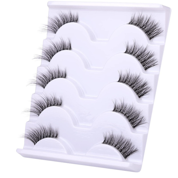 Half Lashes Lashes Natural Look Wispy 3/4 False Eyelashes Fluffy Clear Band False Cat Eye Lashes That Look Like Extensions Soft Handmade Reusable Lashes Pack Half Lashes Lashes Natural Look Wispy 3/4 False Eyelashes Fluffy Clear Band False Cat Eye Lashes That Look Like Extensions Soft Handmade Reusable Lashes Pack