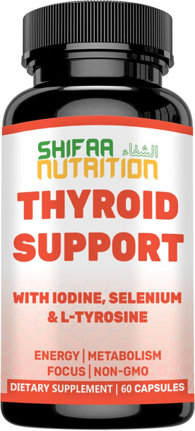 Halal Thyroid Support 30 Servings  Non-Gmo Relief Supplement W/ B12, Iodine, Selenium, L-Tyrosine  Supports Energy, Metabolism, Focus, Clarity, Cortisol Balance Halal Thyroid Support 30 Servings  Non-Gmo Relief Supplement W/ B12, Iodine, Selenium, L-Tyrosine  Supports Energy, Metabolism, Focus, Clarity, Cortisol Balance