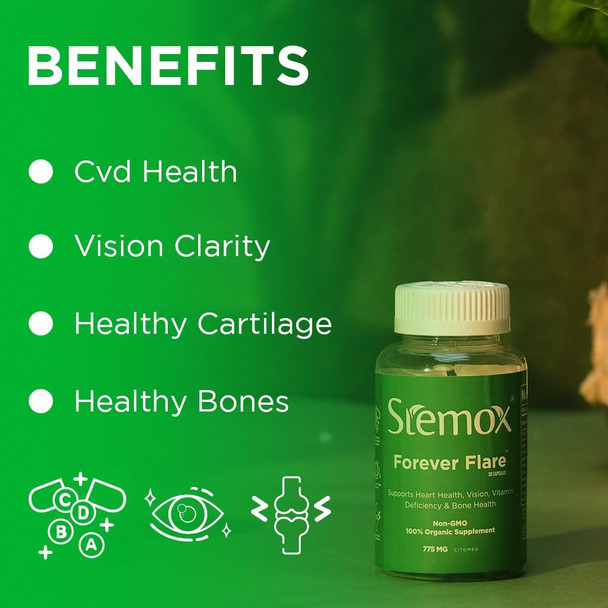 Forever Flare 775Mg  Vitamin C  Multivitamins For Men  Ascorbic Acid  Multivitamin Women  60 Capsules  Non-Gmo  100% Organic  Vitamina C  Womens Vitamins  Organic Vitamin C Supplement