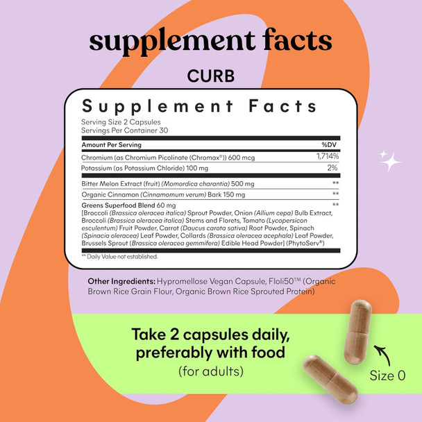 Lemme Curb Cravings, Improve Carb Metabolism, Support Weight Management W/Clinically Studied Chromium Picolinate, Bitter Melon, Ceylon Cinnamon & Greens Blend I Drug-I Vegan Lemme Curb Cravings, Improve Carb Metabolism, Support Weight Management W/Clinically Studied Chromium Picolinate, Bitter Melon, Ceylon Cinnamon & Greens Blend I Drug-I Vegan