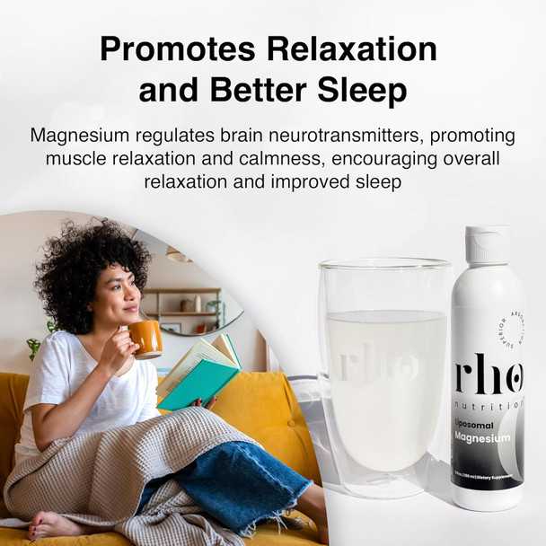 Liposomal Magnesium - High Absorption Liquid Magnesium Bisglycinate Vitamin Supplement - Supports Muscle Recovery, Relaxation, Memory & Cognitive Function For Men & Women