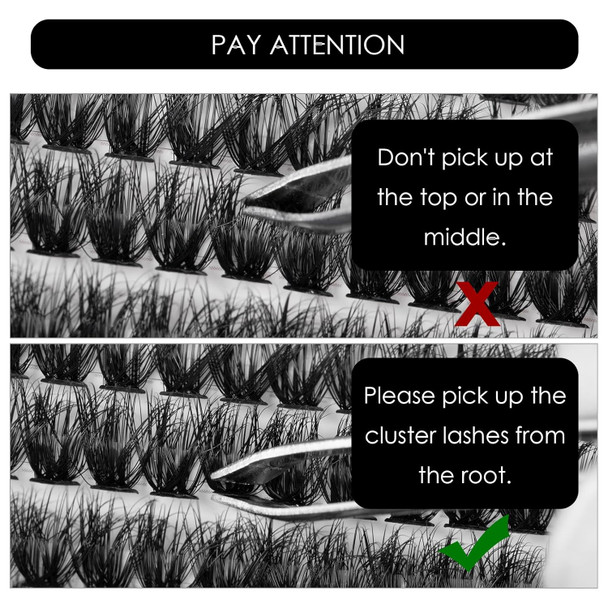 Lash Clusters 320Pcs Individual Lashes 60D&80D Diy Lash Extensions D Curl Lash Clusters False Eyelashes Natural Look 10-16Mm Mix Cluster Eyelash Extensions Easy To Use (60D+80D-0.07D)