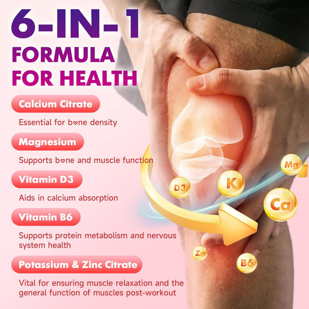 Calcium Citrate Gummies 1000Mg W/Vitamin D3, High Absorption Calcium Supplement For Women & Men, Plus Magnesium, Potassium, Zinc For Muscle & Immune, Sugar-Free, Raspberry Flavor, 60 Count