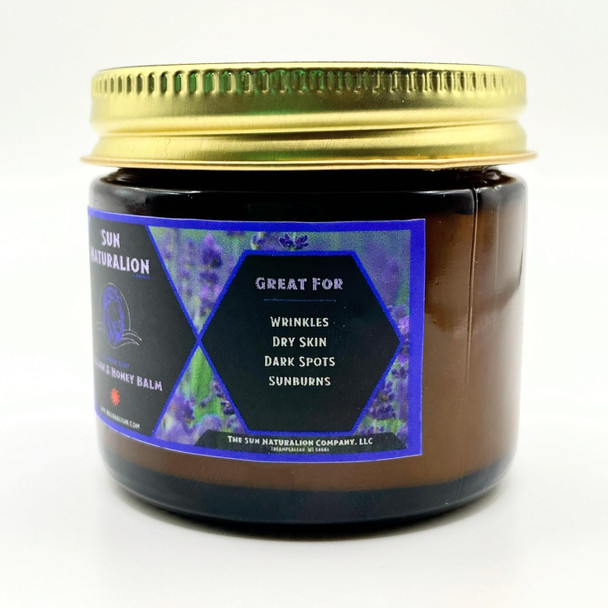 Tallow & Honey Balm (Lavender Scent), Made With 100% Grass-Fed Beef Tallow And Organic Ingredients, Great For Sun-Damaged Skin, Dry Skin And More