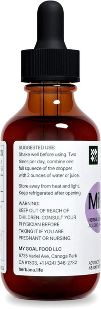 Milk Thistle 2 Fl Oz Liquid Extract - Natural Liver Support Drops - Cleanse And Detox Herbal Supplement - Silybum Marianum Tincture For Man & Woman - Family Size - High Potency - 45-Day Supply