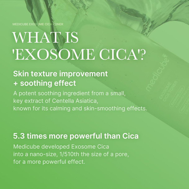 Medicube Exosome Cica Toner  Daily Soothing Toner With Exosome Cica, Heartleaf, Tea Tree, 12 Kinds Of Cica  Low Irritation, Sebum Care Korean Skin Care, For Stressed Skin (210Ml / 7.10 Fl.Oz.)
