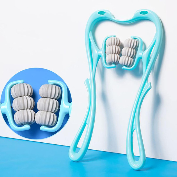 Neckbud Massage Roller - Neck Bud Massage Roller, Neck Massager Roller, Ergonomic Design, Lightweight And Portable For Neck, Shoulder, Knee Pain Relief (Blue)