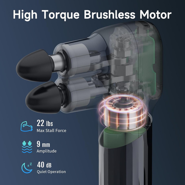 Mini Massage Gun With Double Heads, Deep Tissue Percussion Muscle Massage Gun For Therapy And Relaxation, Portable Handheld Massager Gun For Athletes Relieving Pain, Soreness And Stiffness