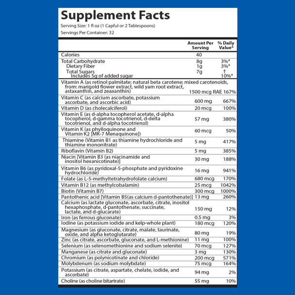 Intramax 2.0 Organic Liquid Trace Minerals, Liquid Multivitamin, For Men And Women, Non Gmo, Dairy Free, Gluten Free, Magnesium, Vitamin D, C E, Zinc, Vitamin E (32 Oz., Peach Mango)