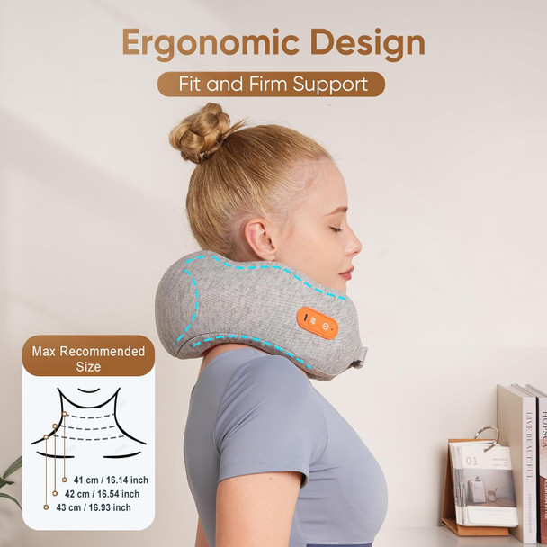 Howdy Neck Massager With Heat, Heated Neck Massager Pillow For Deep Tissue Relax, Portable Neck Massage Pillow For Women Men Traveling