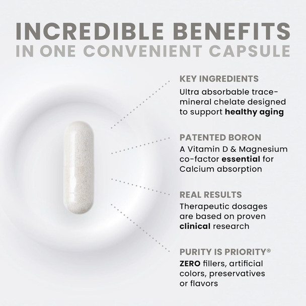 Pure Therapro Rx Bio Boron 10Mg, 3 Months Supply - Bororganic Glycine Boron For Men & Women - Premium Formula For Bone Health, Joint Flexibility, Cardiovascular Function & Immunity Support