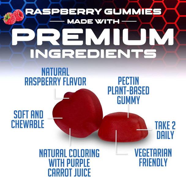 Men Multi Vitamin Gummy - Multi-Vitamin For Men Daily Nutritional Support With Vitamins A, C, D, E, B12, Zinc, Folate, Biotin & More - Focus, Energy, Memory & Immune Health Support - 60 Gummies