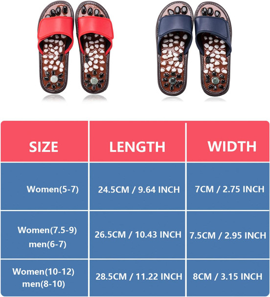 Acupressure Foot Mat Pebble Massager Relaxer Pain Relief Health Sandals Slippers Relaxation Gifts For Men Women (Black25)