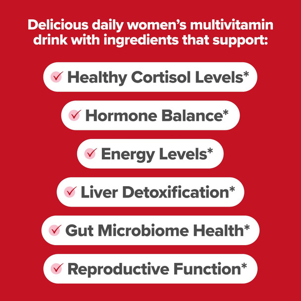 Flo Women’S Endocrine Superfood Powder – Supports Healthy Cortisol Levels, Hormonal Balance, Thyroid & Gut Health – Multivitamin Plus Rhodiola, Dim, Myo-Inositols, Red Superfood – 25 Servings