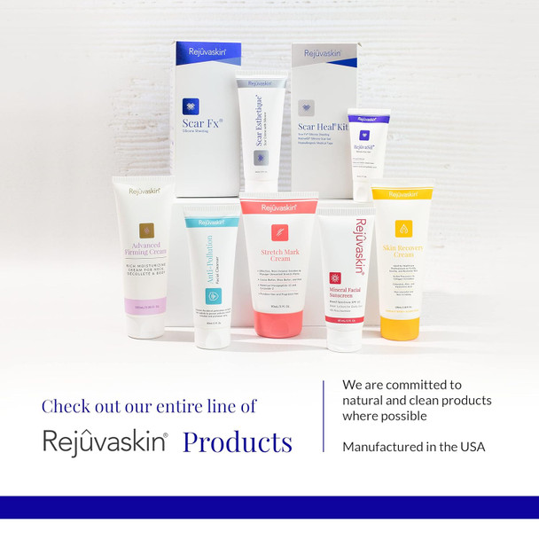 Rejuvaskin Scar Heal Kit For Breast Scars, Soften, Flatten, Reduce And Recover, Silicone Sheeting, Rejuvasil Gel & Medical Tape, Breast Anchor Pair