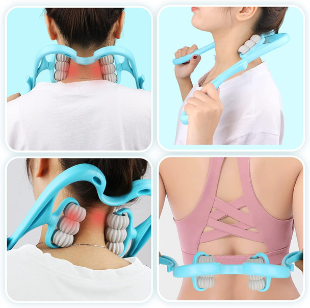 Neck Massage Roller, Neck Massager, Neck And Shoulder Hand Massager With 6 Ball Massage Points, Neck Pain Relief Massager For Deep Tissues Of Neck, Back, Shoulders, Waist And Legs.